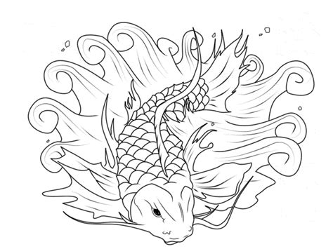 Koi Fish Coloring Pages Coloring Pages For Kids Koi Fish Coloring Page - Koi Fish Coloring Page