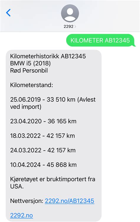 kolla regnr sms