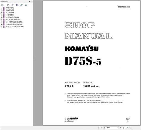 Download Komatsu D75S Manual Guide 