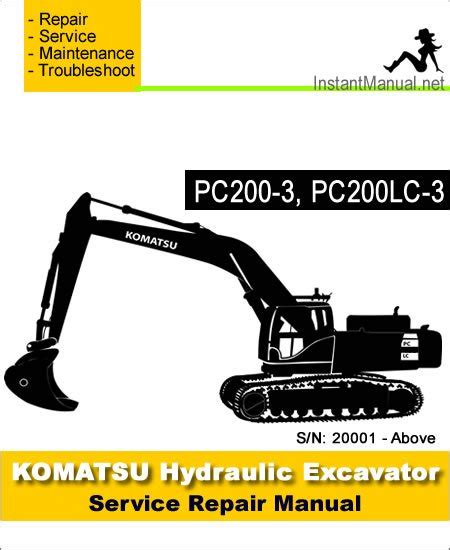 Full Download Komatsu Pc200 3 Pc200Lc 3 Excavator Service Shop Manual 