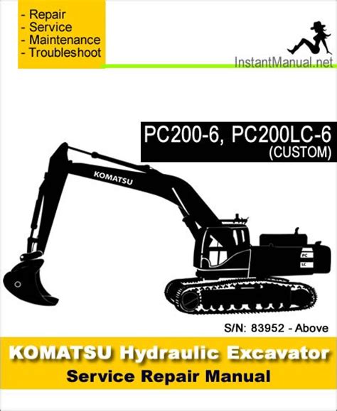 Read Online Komatsu Pc200 6 Hydraulic Excavator Service Repair Manual 