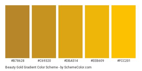 Kombinasi Warna Gradient  Beauty Gold Gradient Color Scheme Gold Color Palette - Kombinasi Warna Gradient