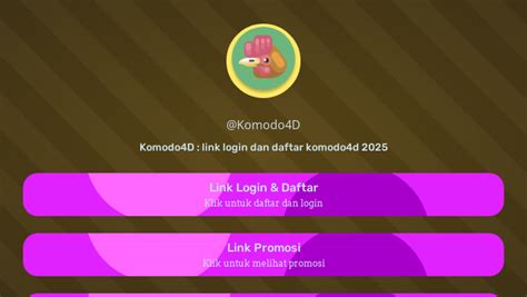 KOMODO4D RESMI: Spesialis Togel Toto Online & Bandar Slot Gacor