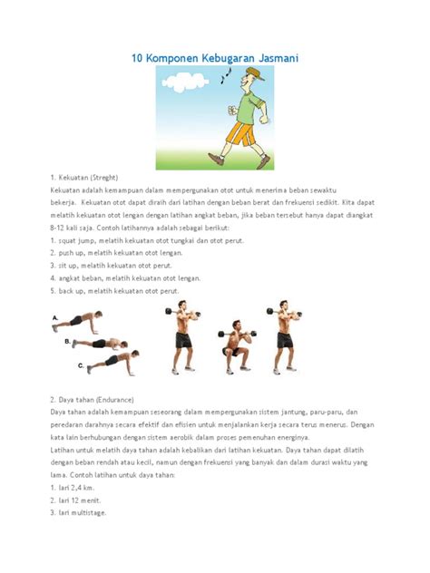 Komponen Komponen Kebugaran Jasmani