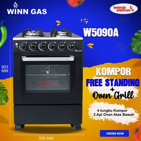 KOMPOR WINN GAS：Free Standing Gas Stove + Oven W5060A - Winn Gas