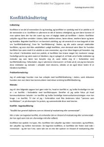 Download Konflikthandtering Problemformulering 