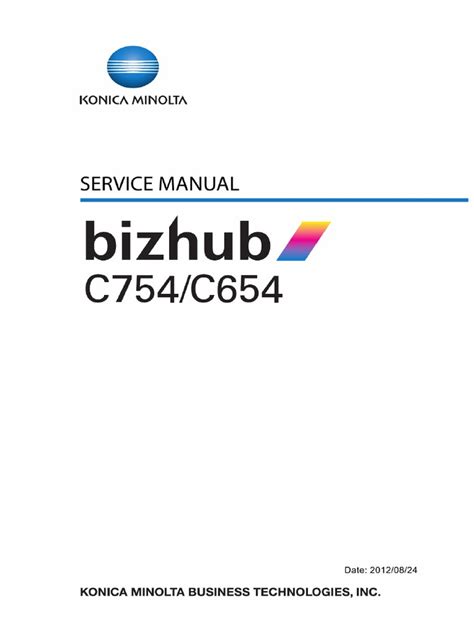 Read Konica C654 Service Manual 