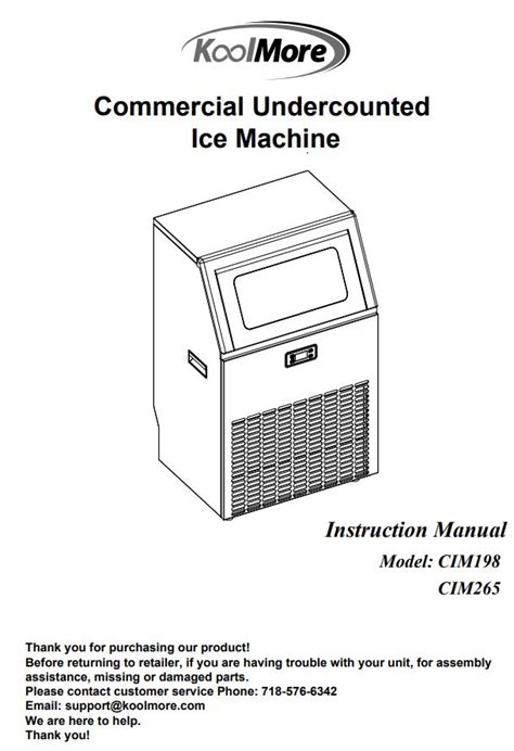 koolmore ice maker manual