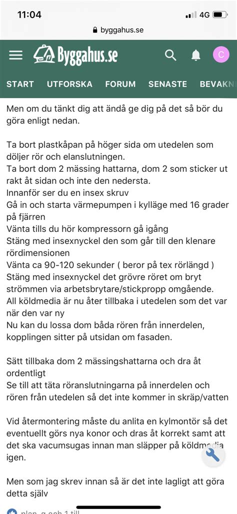 koppla bort luftvärmepump