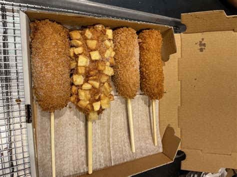 Korean corn dog, Potato Cheese corn dog  88 Hotdog & Juicy - Koreatown Los  Angeles