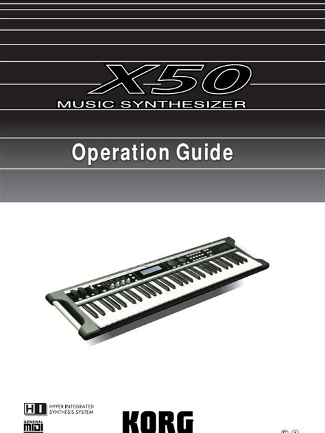 korg x50 manual