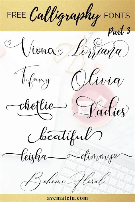 kostenlose Calligraphic Schriften - Free Fonts