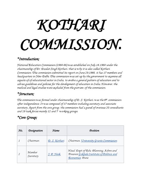 Kothari Commission Pdf