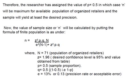 kothari sample size determination