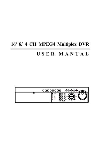 Kpsec Mpeg4 Network Dvr Manual