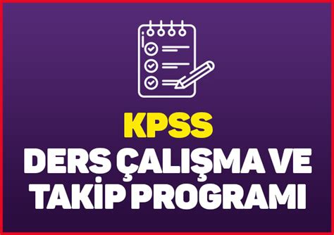 Kpss Ders çalışma Programı