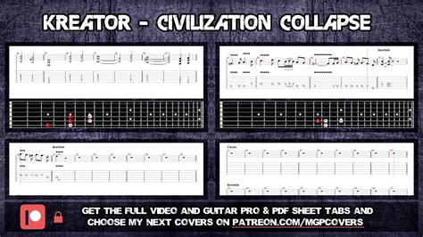 kreator civilization collapse guitar pro