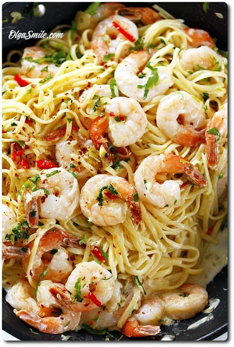 krewetki mini z makaronem