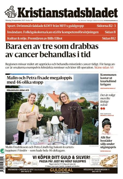 kristianstadsbladet prenumeration