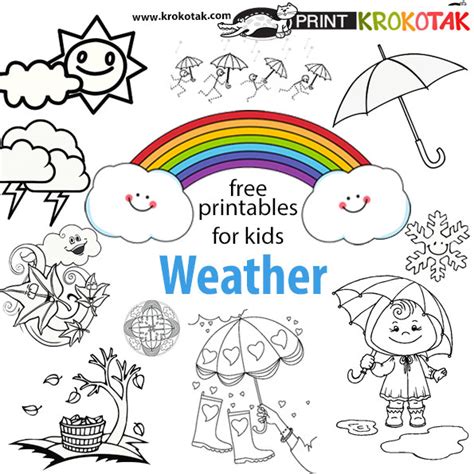 krokotak WEATHER Coloring Pages