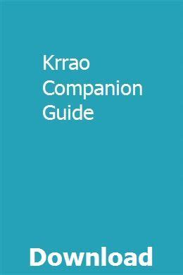 Read Online Krrao Companion Guide 