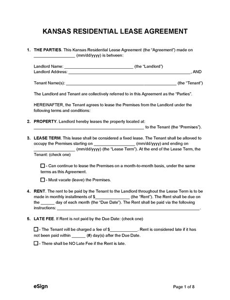 ks lease Doc Template pdfFiller