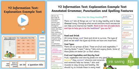 Ks1 Explanation Text Y2 Information Texts Twinkl Pack Explanation Text Year 2 - Explanation Text Year 2