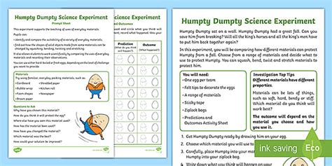 Ks1 Humpty Dumpty Science Experiment Teacher Made Twinkl Humpty Dumpty Science - Humpty Dumpty Science