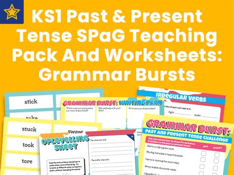 Ks1 Past And Present Tense Grammar Worksheets Lesson Past Tense Verbs Ks1 - Past Tense Verbs Ks1