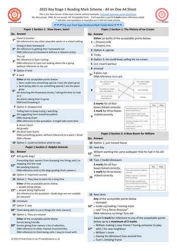 ks1 sats mark scheme 2007