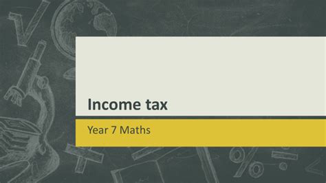 Ks3 Ks4 Maths Income Tax Lesson Teaching Resources Tax Worksheet For Students - Tax Worksheet For Students