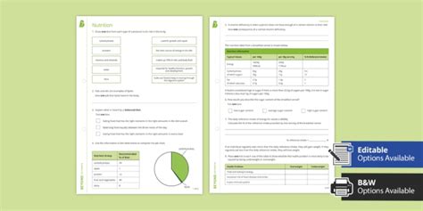 Ks3 Nutrition Worksheets Science Homework Beyond Science Twinkl Nutrition And Digestion Worksheet - Nutrition And Digestion Worksheet