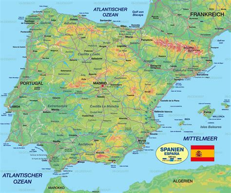 Küsten Spanien Karte