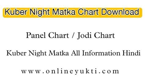 Kuber Night Chart