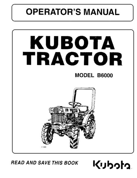 Read Online Kubota B7100 Service Manual 