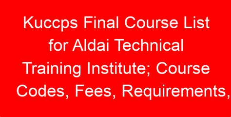 kuccps 2014 course codes