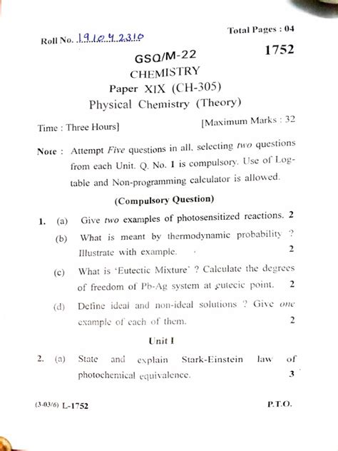 Kuk Previous Year Question Papers