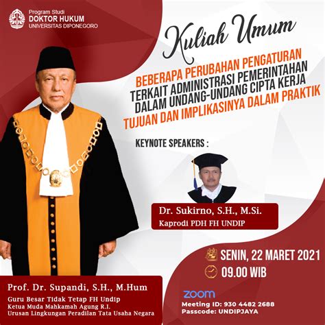 Kuliah Umum Program Studi Doktor Hukum Fh Undip Pdh Kuliah - Pdh Kuliah