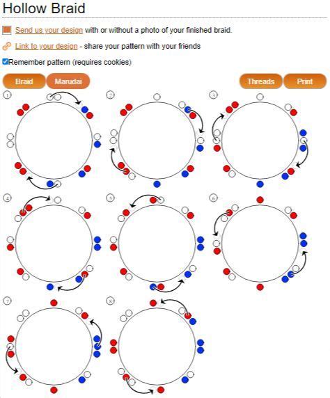 Kumihimo Braiding Patterns Us Flag