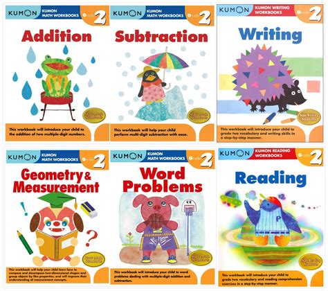 Kumon Grade 2 Complete Set 6 Workbooks Amazon Kumon Worksheets Grade 2 - Kumon Worksheets Grade 2