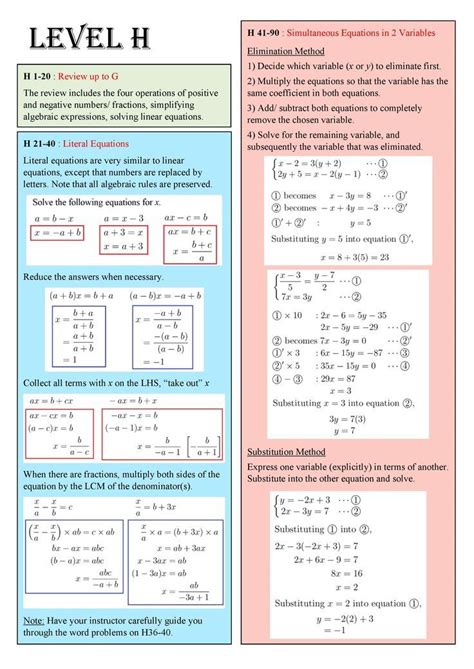 Read Online Kumon Math Answers Level H 