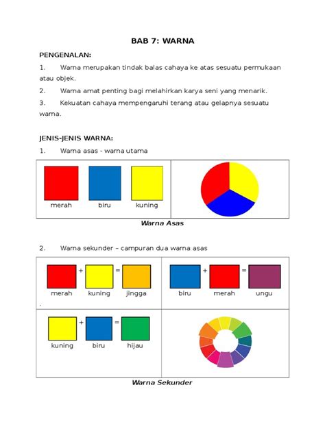 Kumpulan Warna  Pendidikan Seni Visual Kenali Warna Warna Dalam Seni - Kumpulan Warna