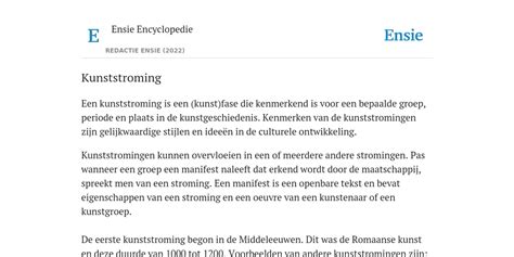 kunststroming definitie