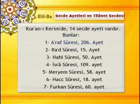 Kuranda Secde Ayetleri