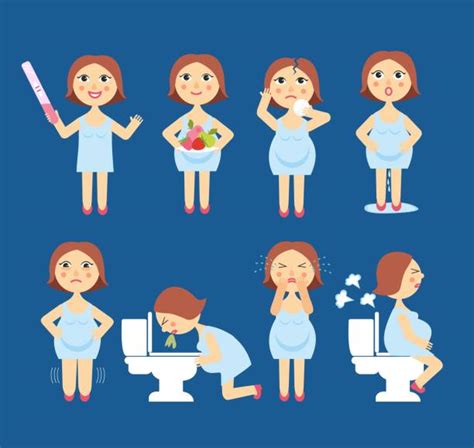 kurrande mage gravid tecken