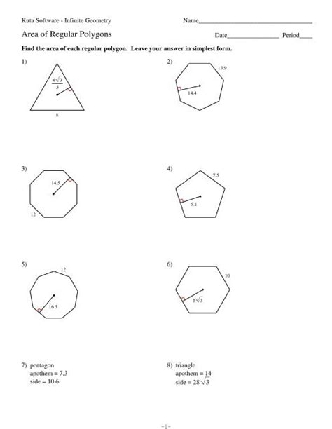 Kuta Software Area Polygons Work