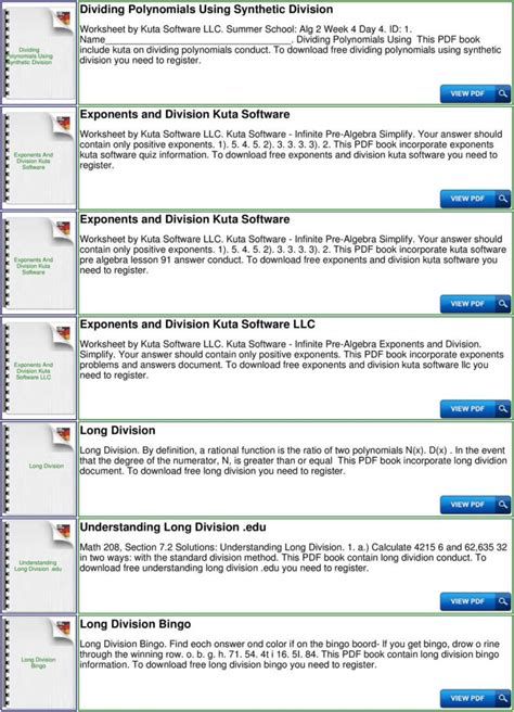 kuta software divide using long division