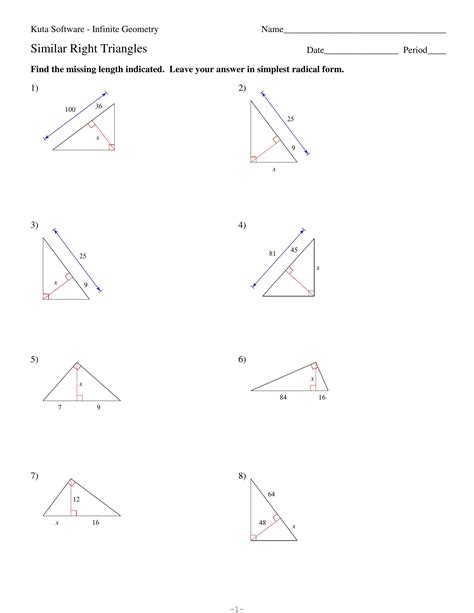Kuta Software Infinite Geometry Adding Square Roots