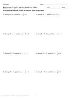 Kuta Software Parallel And Perpendicular Lines