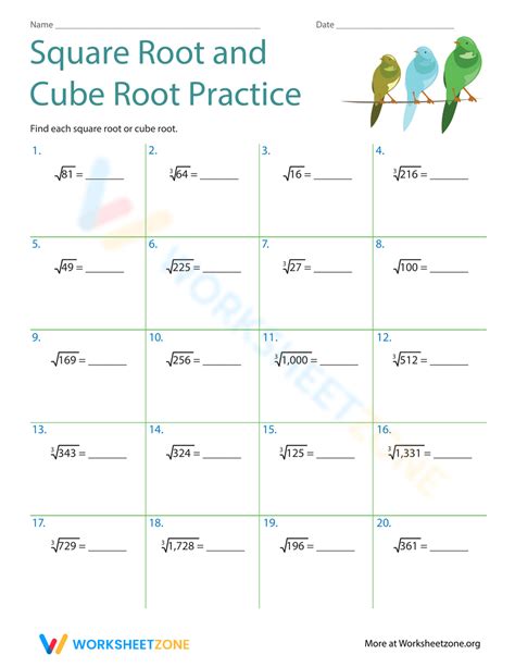 kuta square roots cube cube roots